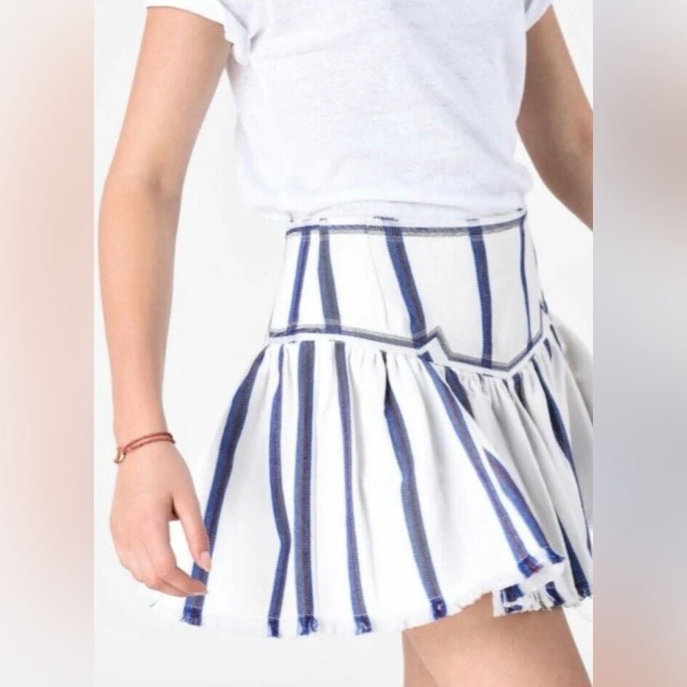 Isabel Marant Etoile Delia Striped Canvas Mini Skirt
